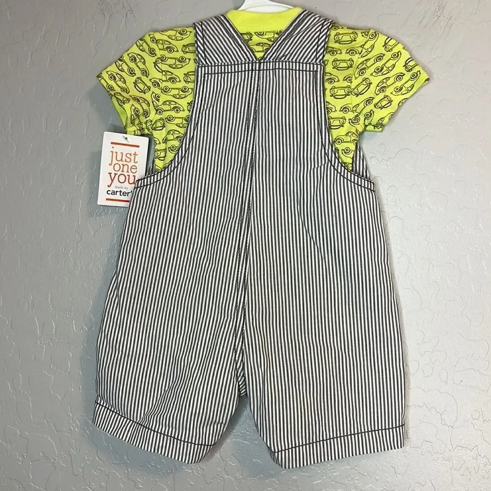 Carter’s Just One You 2-Piece Baby Overall/Shortall Set Size 3 Months